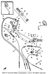 XT500F Handle - wire