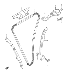 DR-Z250 Держатель направляющей
