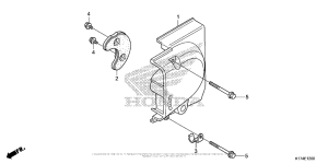 CMX250X Левая задняя крышка картера