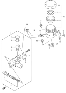 SV650 Передний тормозной цилиндр