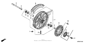 VT1300CX (ABS) Front wheel (3)