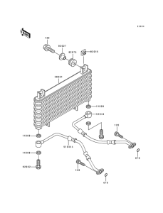 ZX600 Масляный радиатор