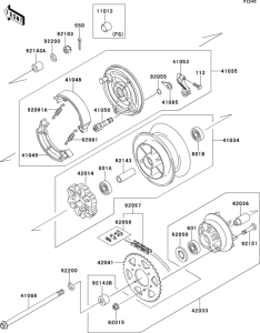 BN125 Задняя ступица колеса