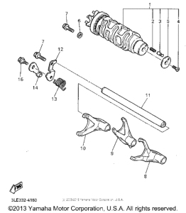 FZR1000F Вилки переключения