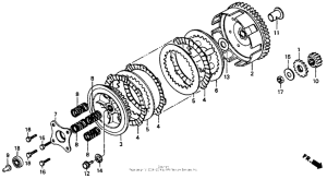 CR80R Сцепление