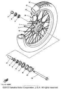 XV250 Переднее колесо