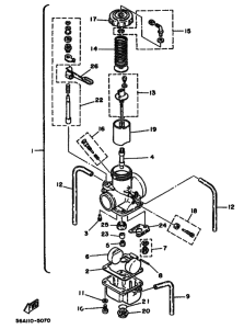 YZ250 YZ250U Carburetor assy