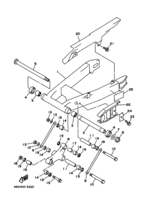 TRX850 Задний рычаг и подвеска