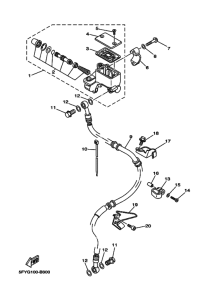 TW200E Передний тормозной цилиндр