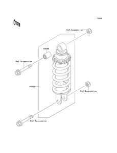 ZX600 Абсорбер удавный в сборе задний