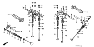 VT600C Распред вал / клапана
