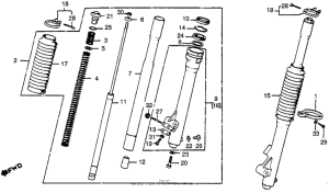 CR250R Front fork 78