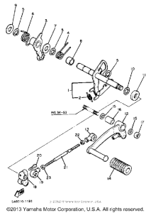 XV920RJ Shift shaft-pedal