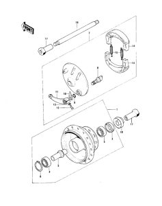  Front hub / brake