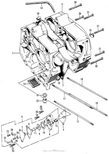 Z50A Crankcase + oil pump