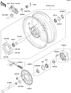 ZR1000 Задняя ступица колеса