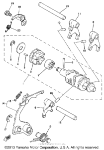 IT125H Shift cam - fork