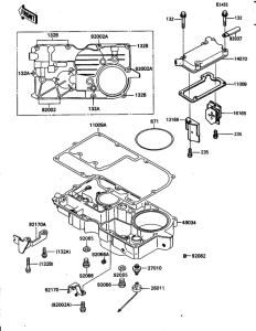 ZX1100 Breather body / oil pan