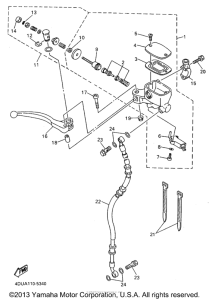 XJ600SH Главный тормозной цилиндр