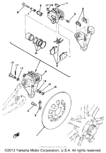 XS400D Rear disc brake-caliper