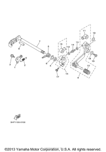 TTR125R Вал переключения