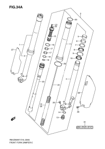 RM-Z250 Передняя вилка