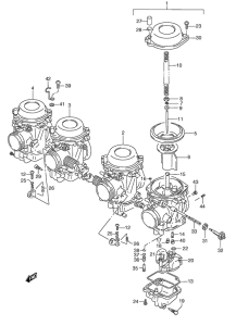 GSX750 Carburetor assy