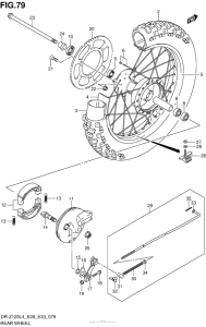  Rear Wheel (Dr-Z125L4 E28)