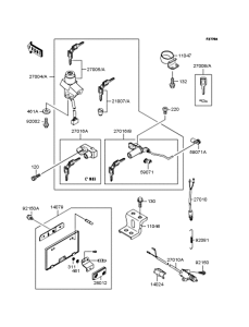 ZR400 Замок зажигания