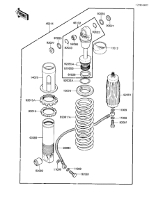KX500 Абсорбер удавный в сборе задний