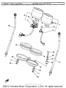 XT500F Спидометр-тахометр