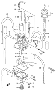 RM125 Carburetor assy