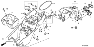 VTR250 Заднее крыло