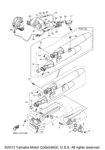 XVS11ASC Выхлопная система