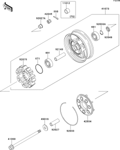ZG1000 Задняя ступица колеса