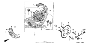 CRF70F Переднее колесо