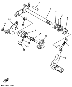 YZ250 Переключение скоростей