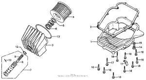 CB750 Oil filter + oil pan