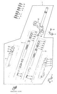 YM50 Передняя вилка