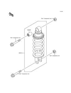 ZX600 Абсорбер удавный в сборе задний