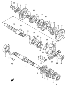 GN125 Трансмиссия