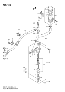 GSX-R1000 Задний тормозной цилиндр