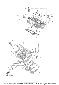 XVS1300BG Головка цилиндров