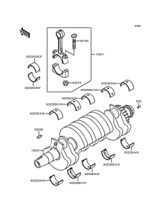 ZX250 Коленвал