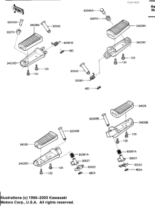 ZX600 Подножки