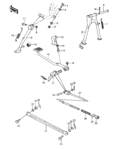 KZ1000 Stands / brake pedal