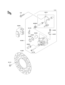 KX65 Передний тормоз