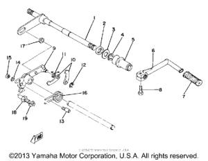 TZ250G Shift shaft pedal