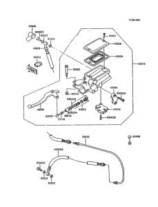 ZX900 Цилиндр сцепления