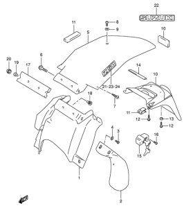 DR-Z250 Заднее крыло